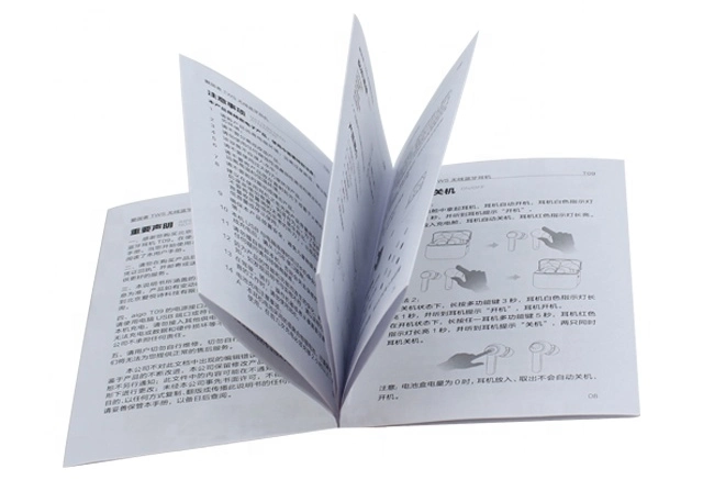 Electronic Product Paper Instructions Printing Custom Product Manual Printing Catalog Printing